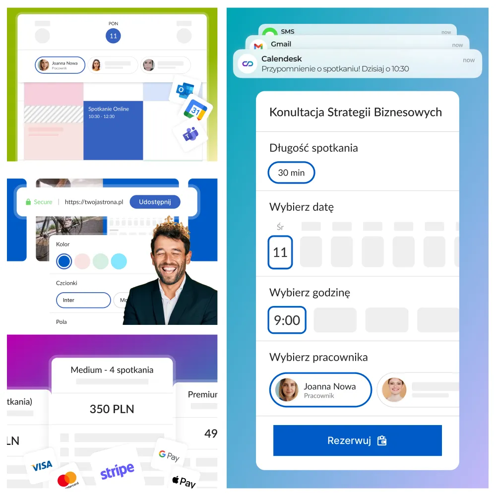 System rezerwacji online Calendesk - Zorganizuj swoją pracę w efektywny sposób.