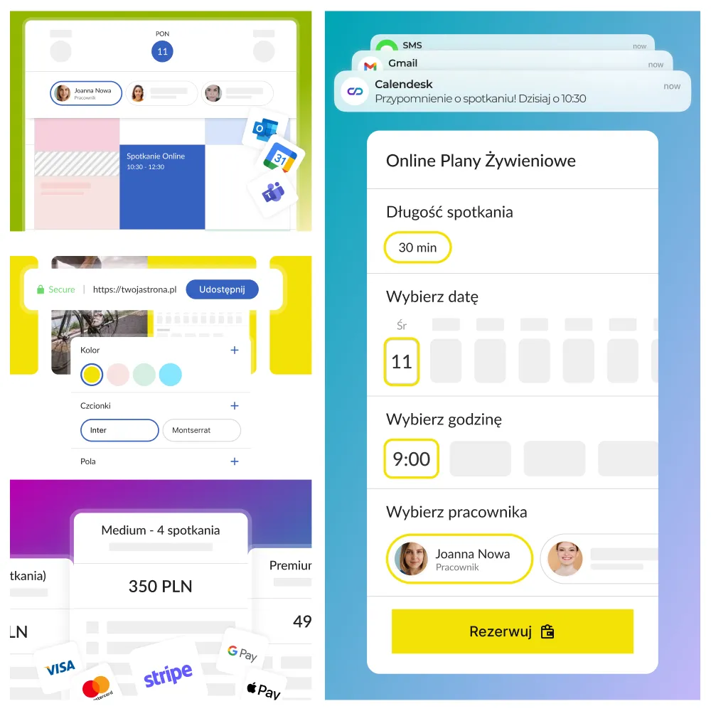 System rezerwacji online Calendesk - Planuj więcej niż tylko posiłki dla swoich pacjentów.